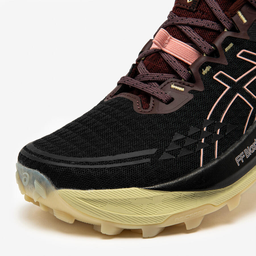 Кроссовки для бега по пересеченной местности женские Asics - Gel Trabuco 13 чёрно-бордовые — фото 4