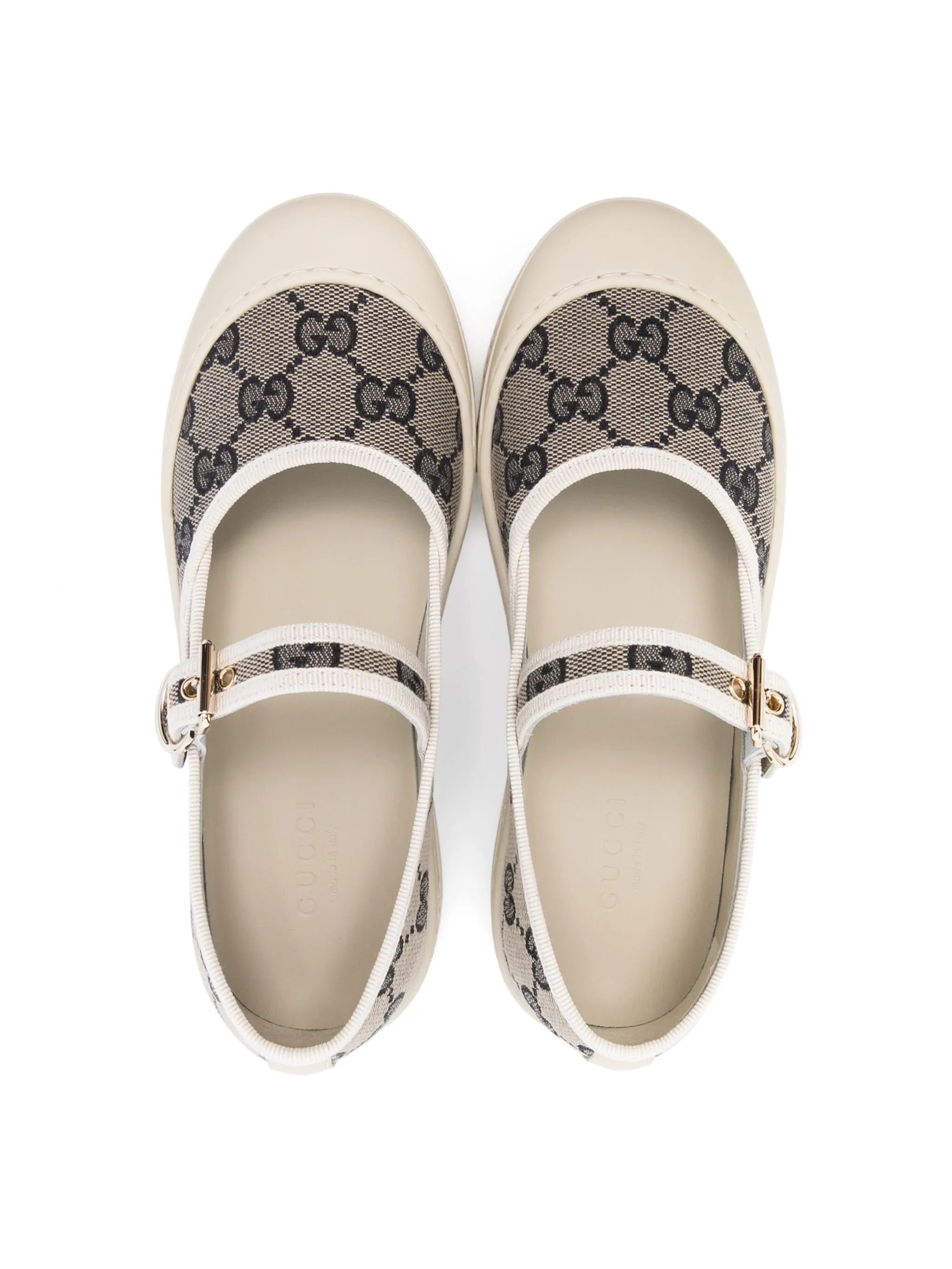 Лоферы из канваса с узором GG Gucci Kids, бежевый — фото 3