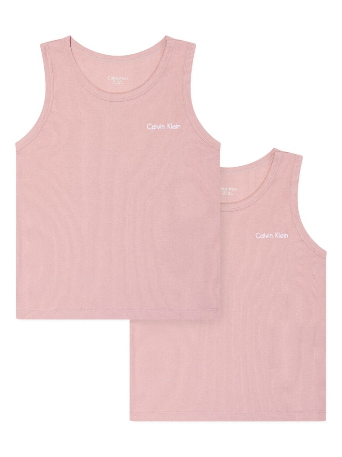 

Комплект из двух топов с вышитым логотипом Calvin Klein Kids, розовый