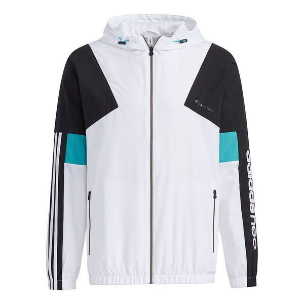 

Куртка adidas neo M Cs Cb Wb 2 Logo Embroidered Contrasting Colors Sports Jacket White, белый