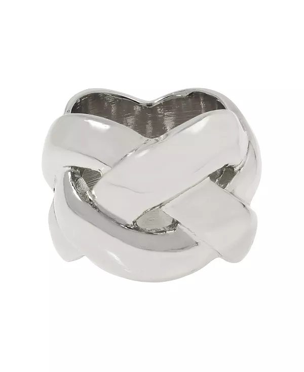 

Кольцо-Виток из плетеной ленты Steve Madden, rhodium