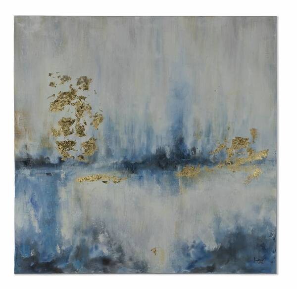 

Акриловая картина ручной работы KUNSTLOFT Heilige Gefilde цвет beige/blau