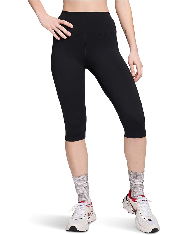 

Брюки Nike Dri-fit One High-waisted Capri Leggings, черный