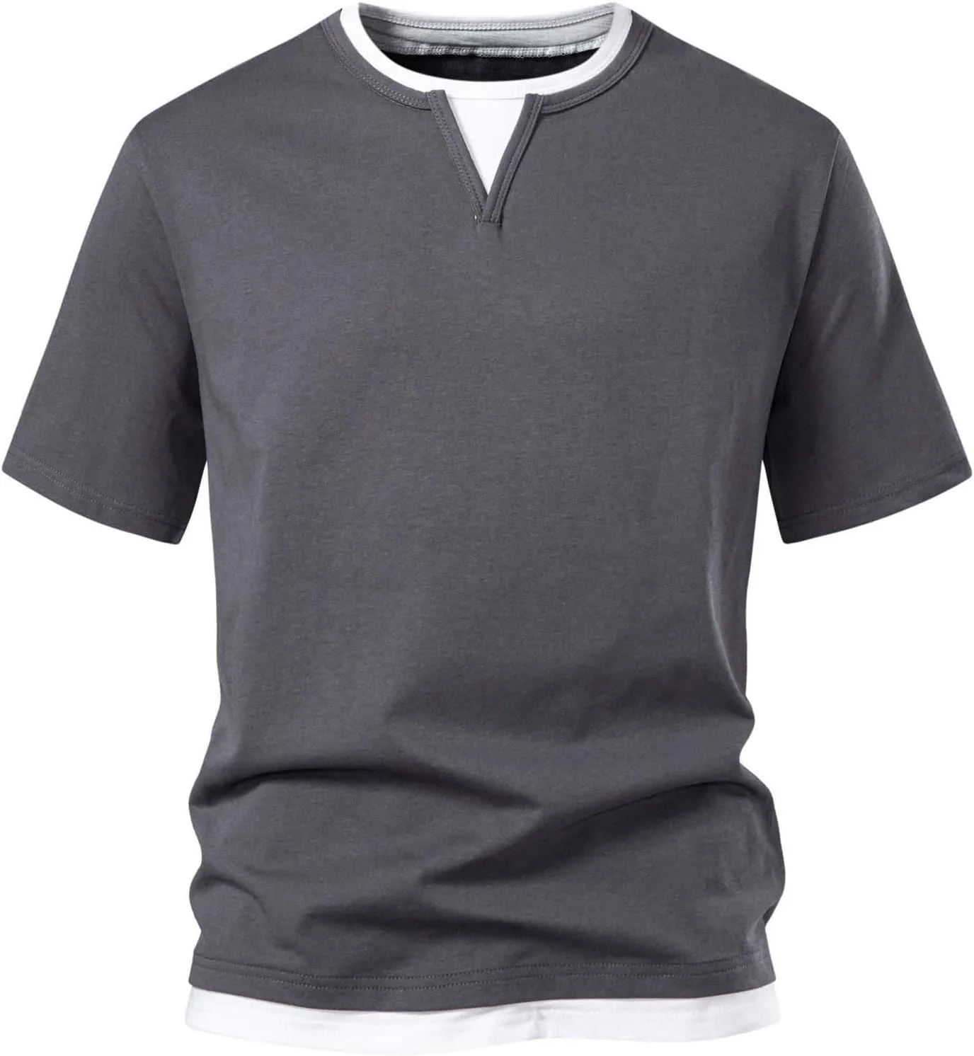 Футболка мужская летняя с коротким рукавом, Cotton, Moisture Wicking, Relaxed Fit — фото 2