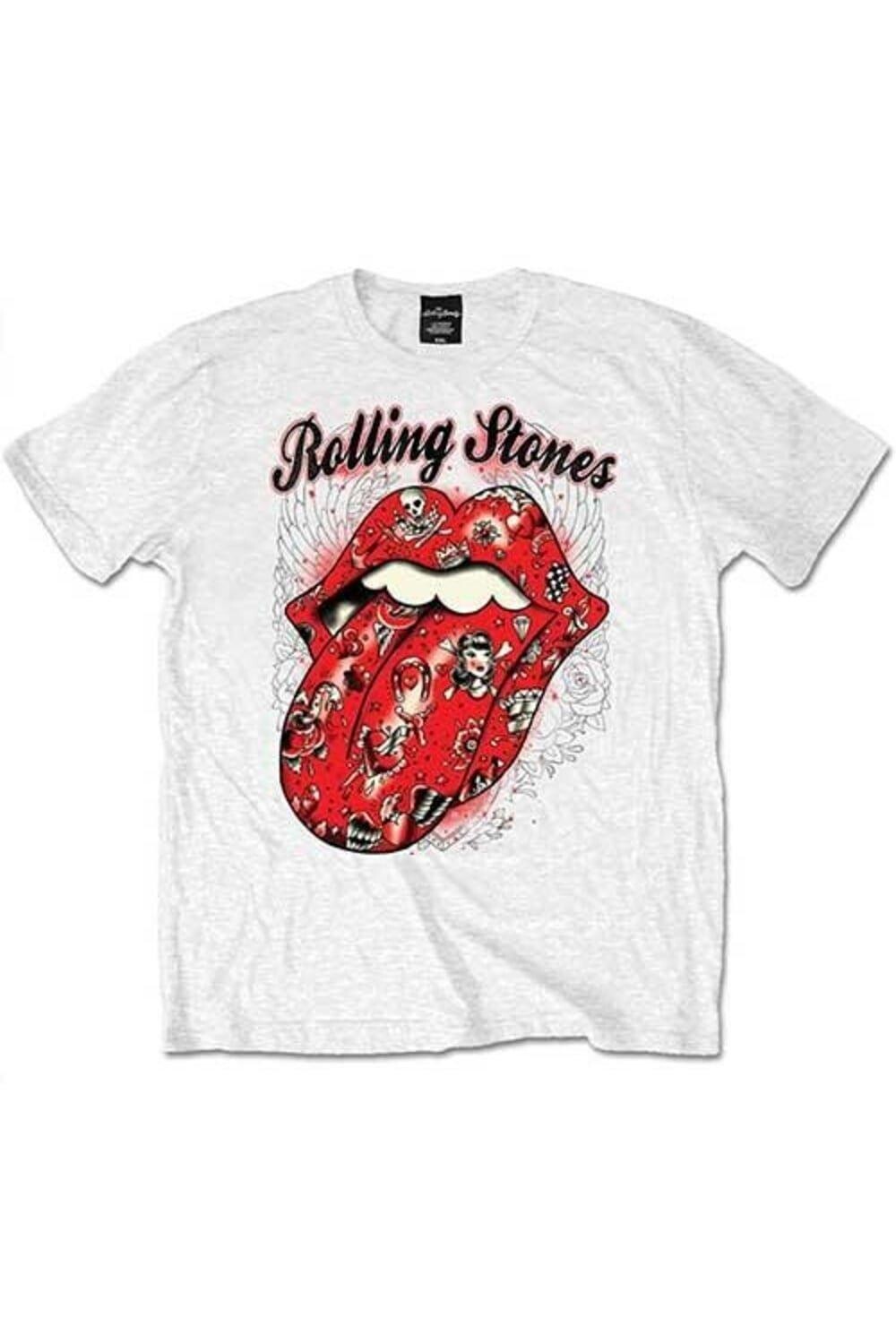 

Футболка с татуировкой The Rolling Stones, белый