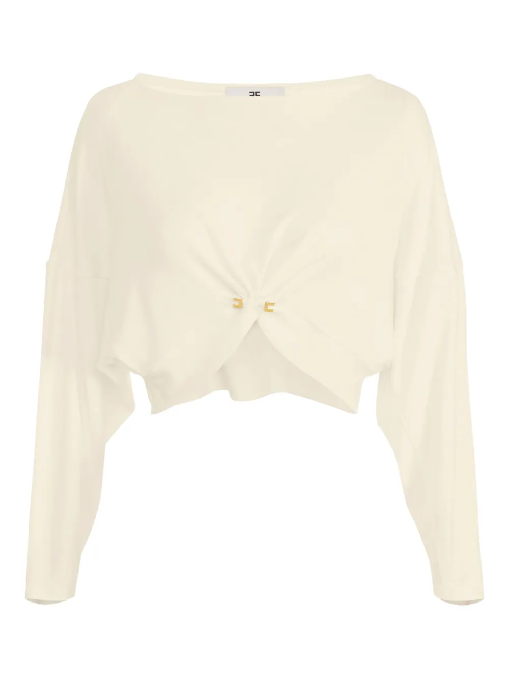 

Футболка с длинными рукавами и узлом Elisabetta Franchi, желтый