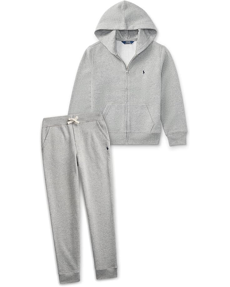 Брюки Polo Ralph Lauren Kids Cotton-Blend-Fleece Joggers, цвет Dark Sport Heather — фото 3