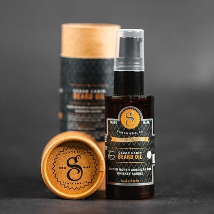 Premium Blends Beard Oil Несмываемый кондиционер для смягчения волос, увлажнения кожи, устранения перхоти, здорового роста, аромат кедровой хижины, 1 жидкая унция Suavecito — фото 2