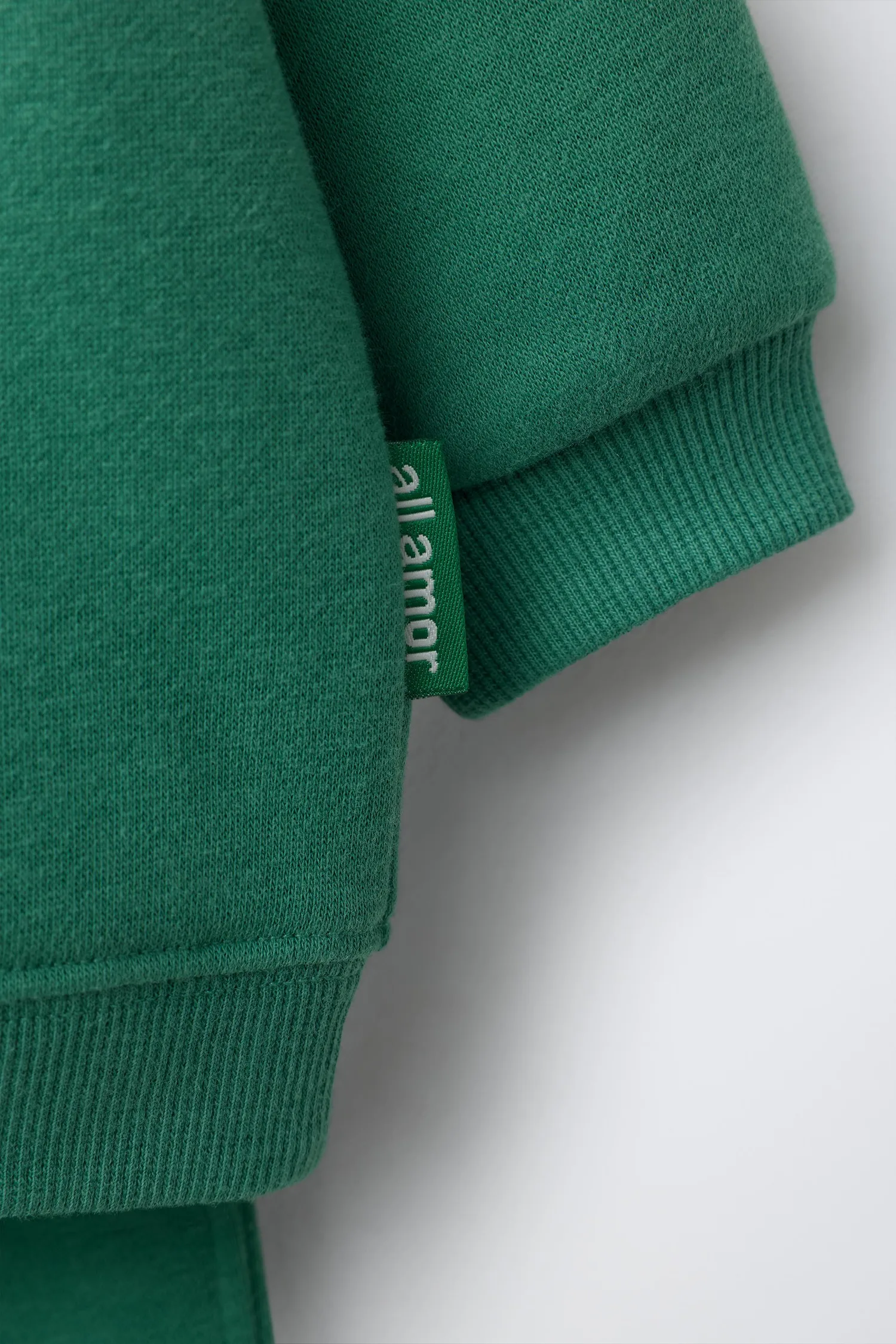Комплект из простой толстовки и спортивных брюк Zara, зеленый — фото 3