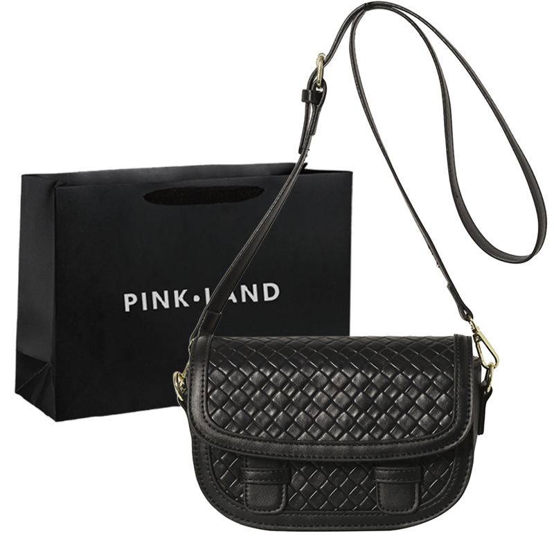 

PINK·LAND Женская сумка через плечо, Black Mesh
