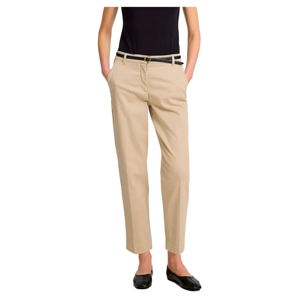 

Брюки чинос Selected Vera Rita Cropped Fit, бежевый