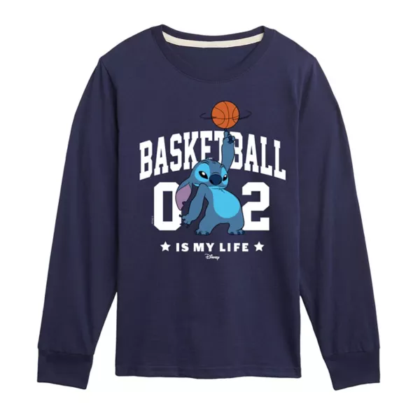 

Футболка с длинными рукавами и принтом «Баскетбол — моя жизнь» для мальчиков 8-20 лет «Лило и Стич» Disney, синий
