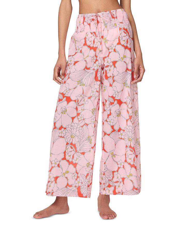 

Широкие брюки-парео с цветочным принтом kate spade new york, розовый