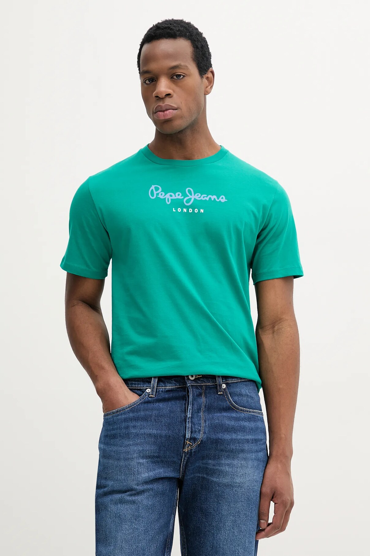 

Футболка Eggo из хлопка Pepe Jeans, зеленый