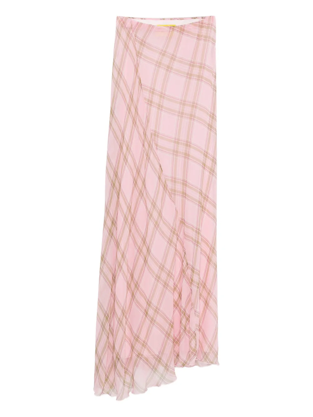 

Макси-юбка с принтом в клетку Marques'Almeida, розовый