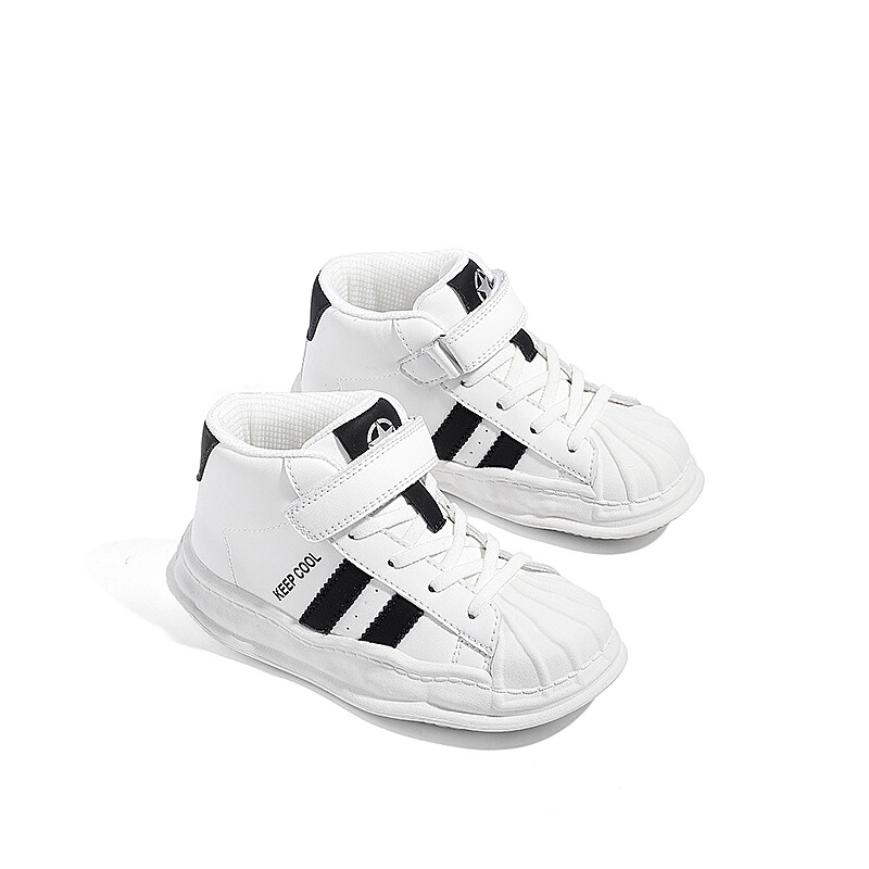 Кроссовки Jeep Kids Skateboarding Shoes Kids High-top Black, слоновая кость/черный — фото 3