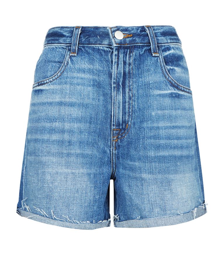 

Джинсовые шорты J Brand Joan с высокой посадкой, синий
