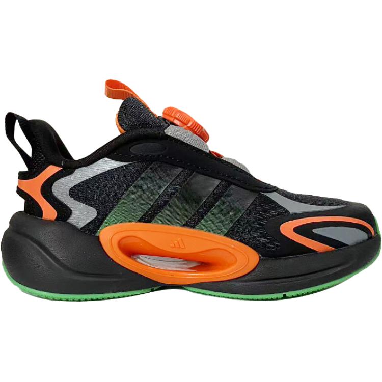 Кроссовки Galaxy Slip с низким верхом, дышащие и нескользящие, для детей Adidas, черный — фото 2
