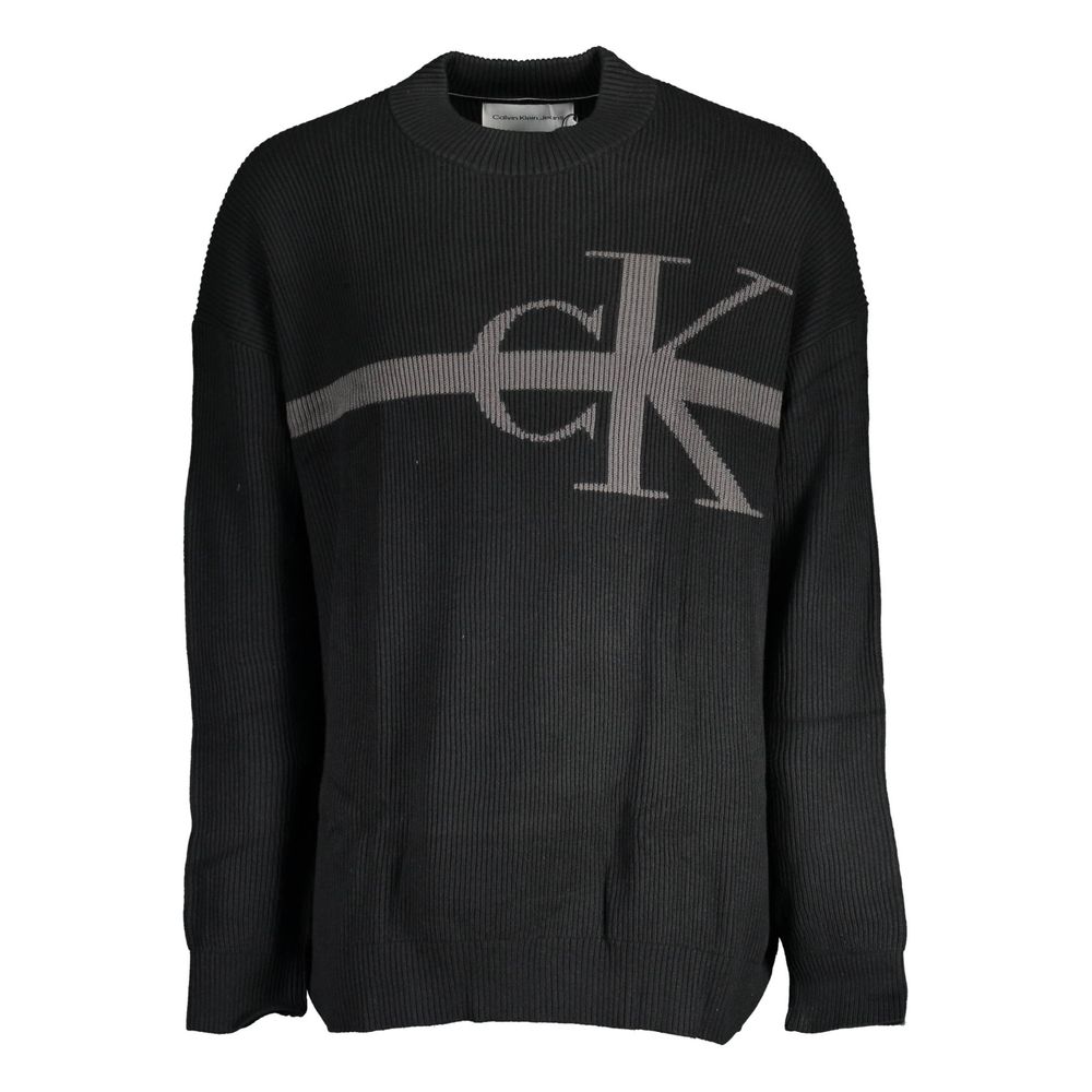 

Черный хлопковый мужской свитер Calvin Klein