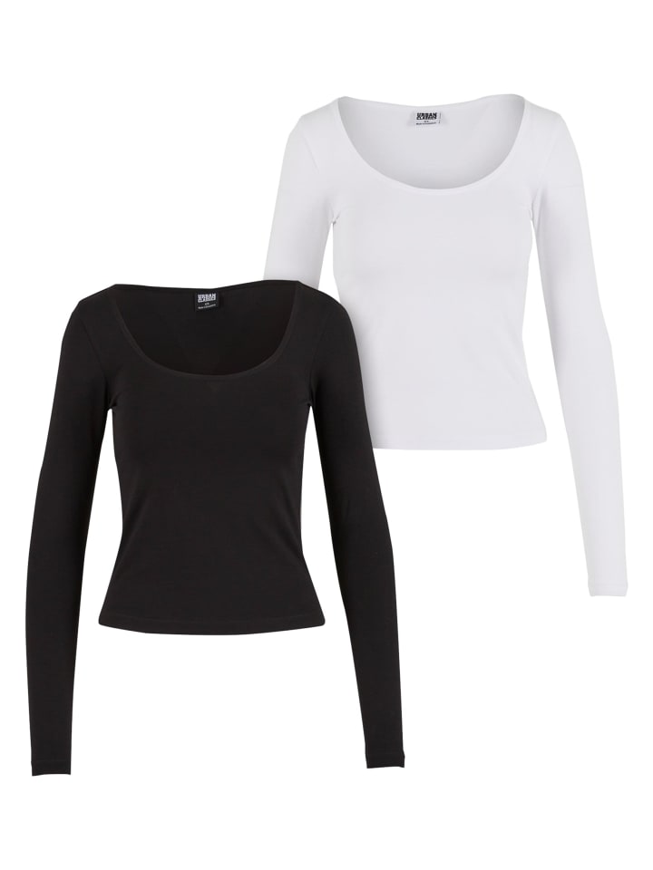 

Лонгслив Urban Classics, цвет black+white