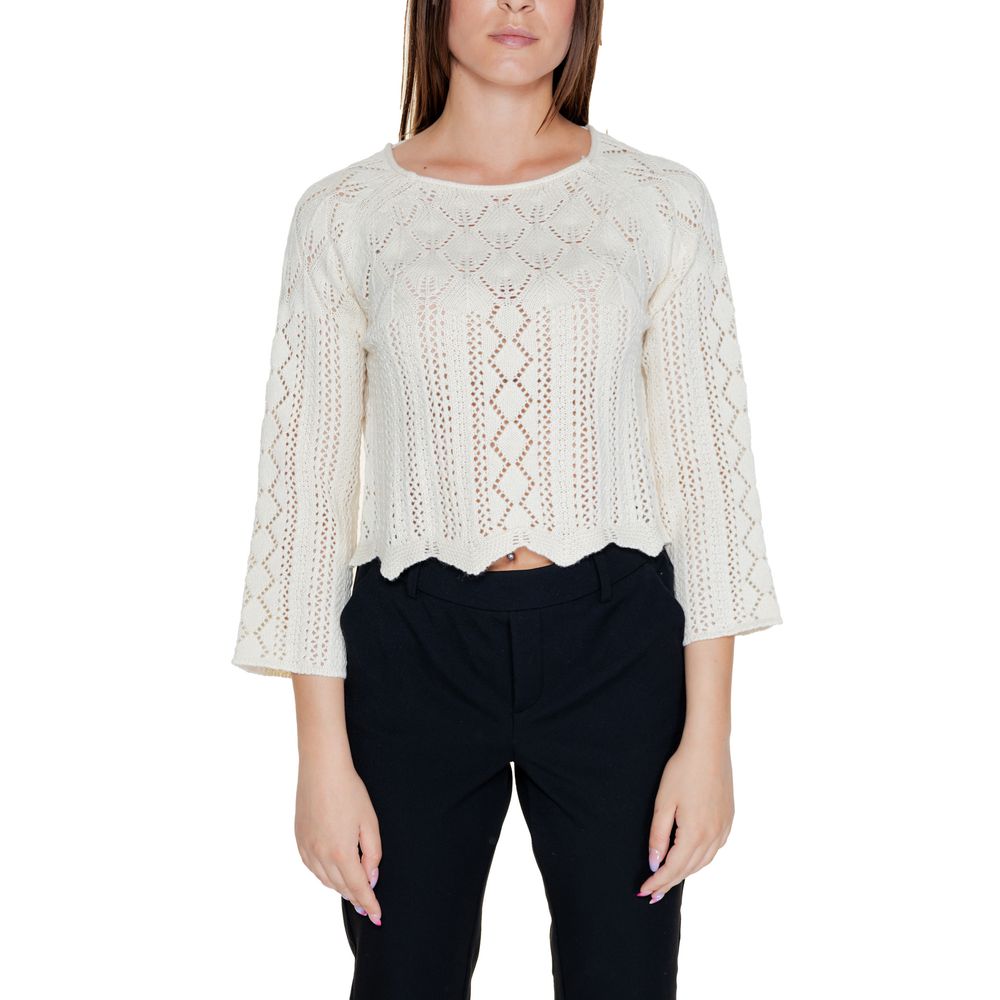 

Бежевые хлопковые топ и футболка Vero Moda