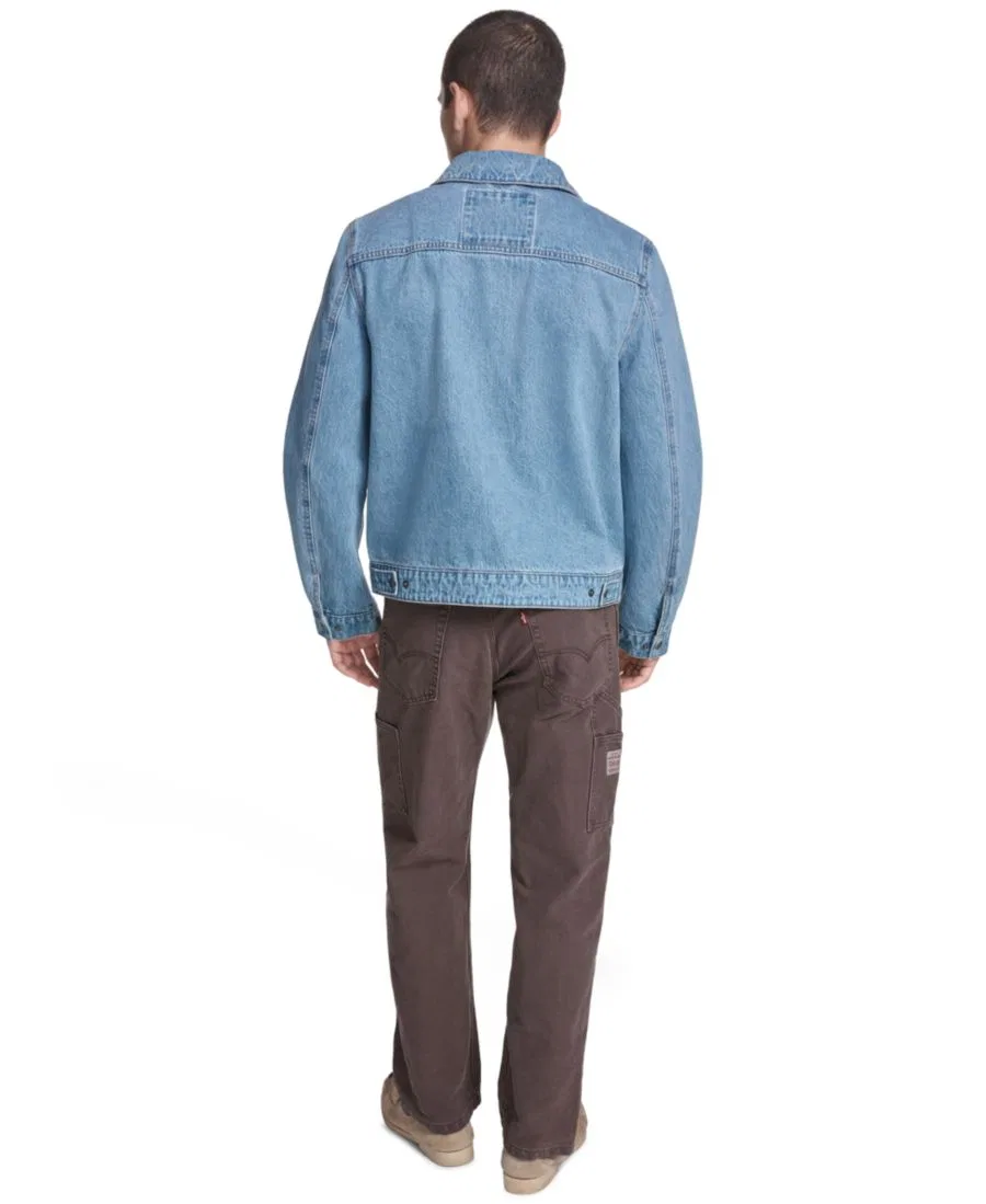 Мужская рубашка-куртка с передней молнией Levi's, Light Wash Denim — фото 3