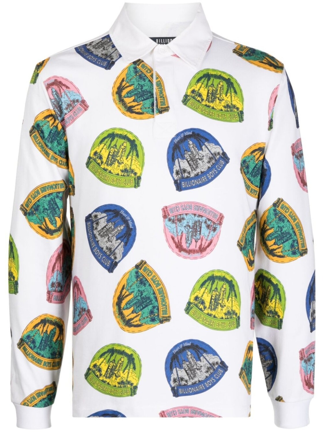 

Billionaire Boys Club рубашка поло с графичным принтом, белый