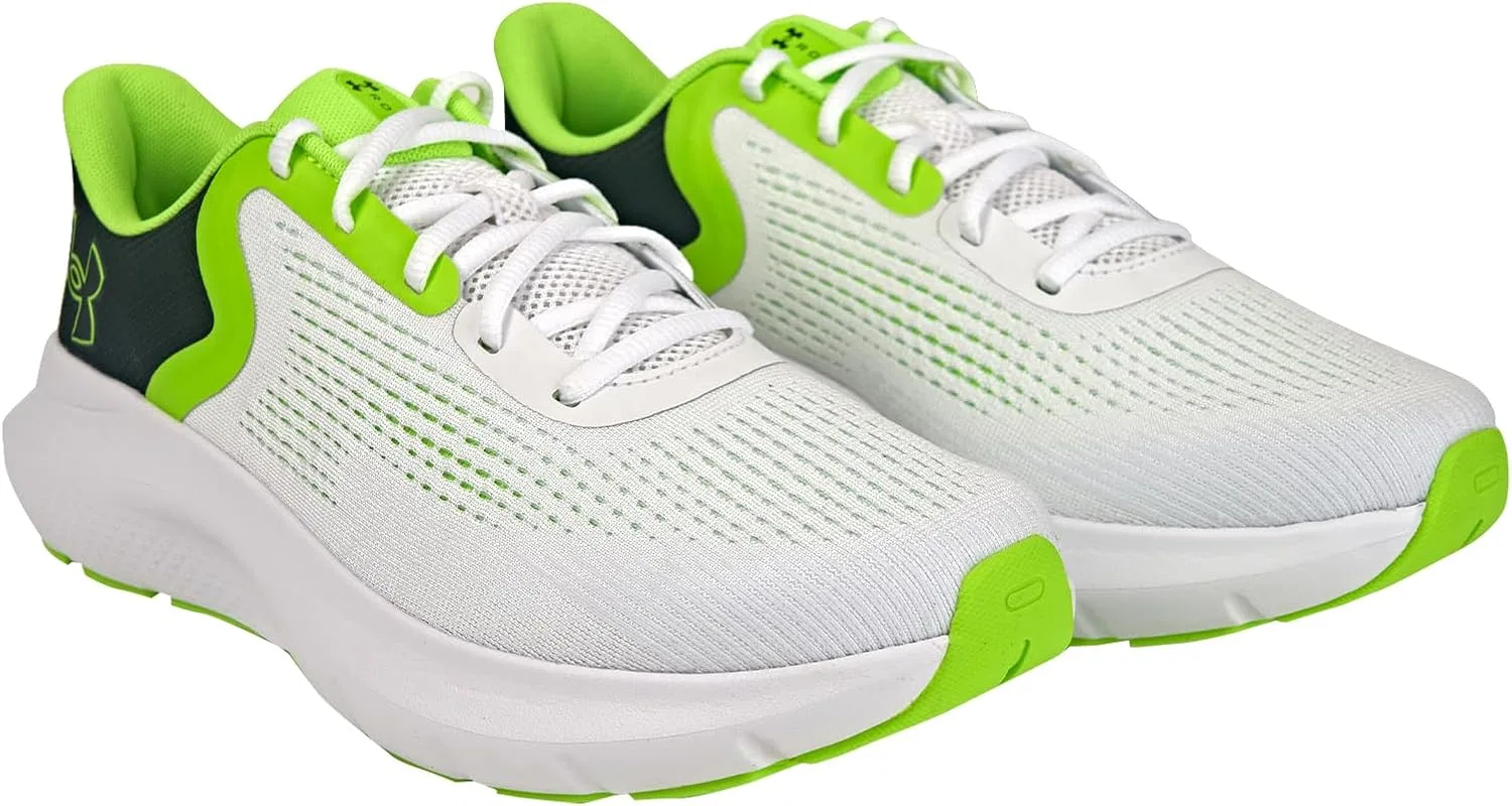Мужские кроссовки Under Armour Charged Rogue 5 Runners, White Black Hyper Green — фото 3