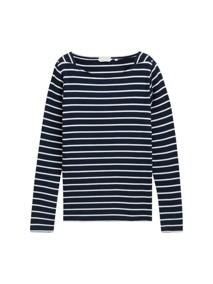 

Лонгслив Tom Tailor Langarmshirt, цвет navy white stripe