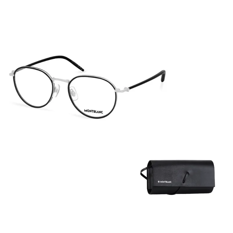MONTBLANC Металлические круглые очки для мужчин черные