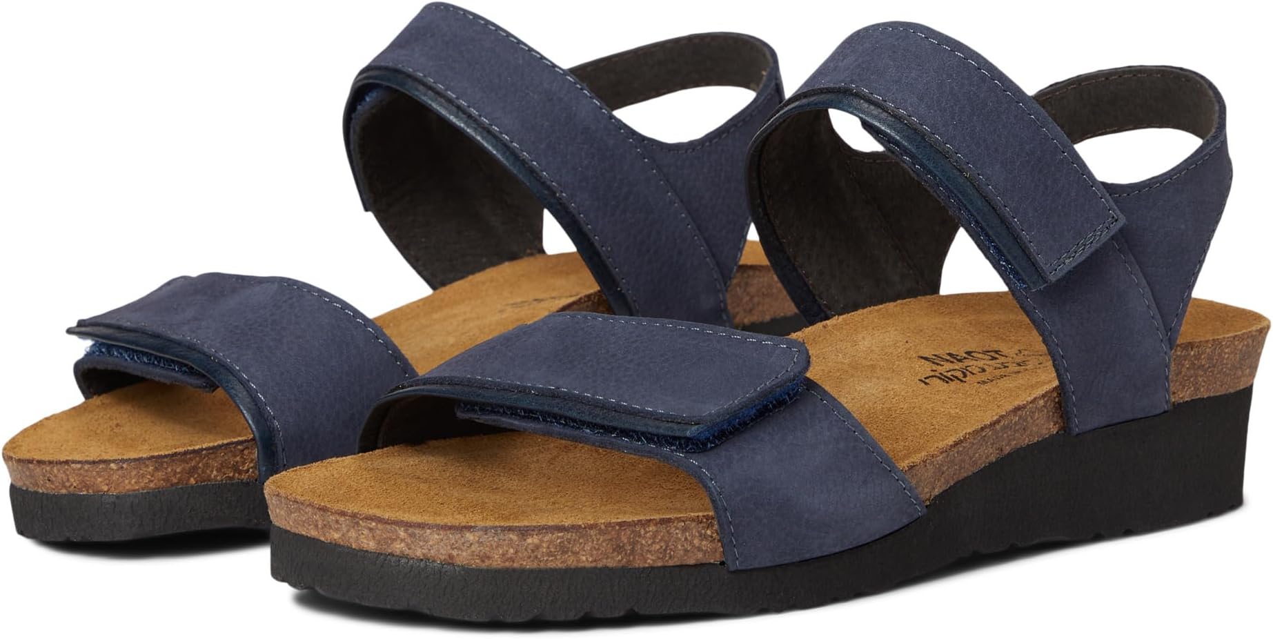 Туфли Naot Aisha - Wide, цвет Navy Velvet Nubuck/Ink Leather