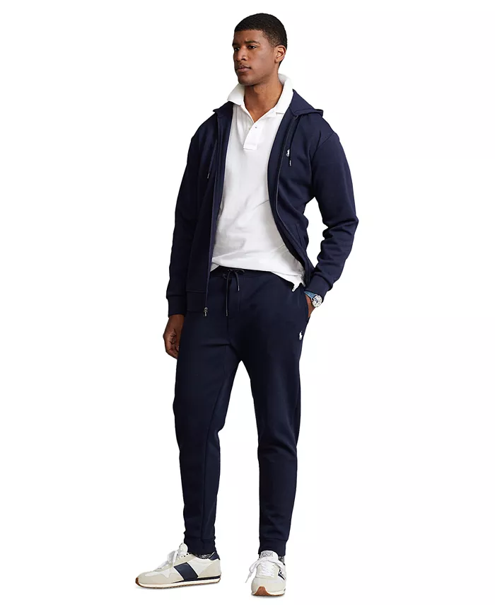 Мужская толстовка с молнией Big & Tall из двойного трикотажа Polo Ralph Lauren, синий — фото 4