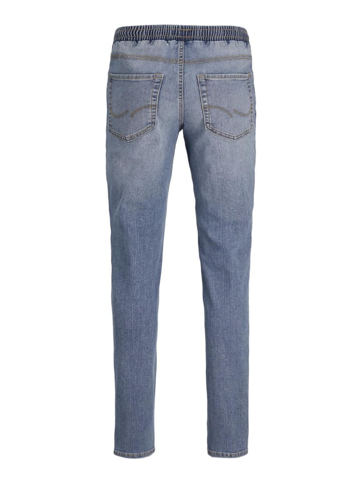 Джинсы JJIGLENN облегающие из синего денима JACK & JONES Junior — фото 2