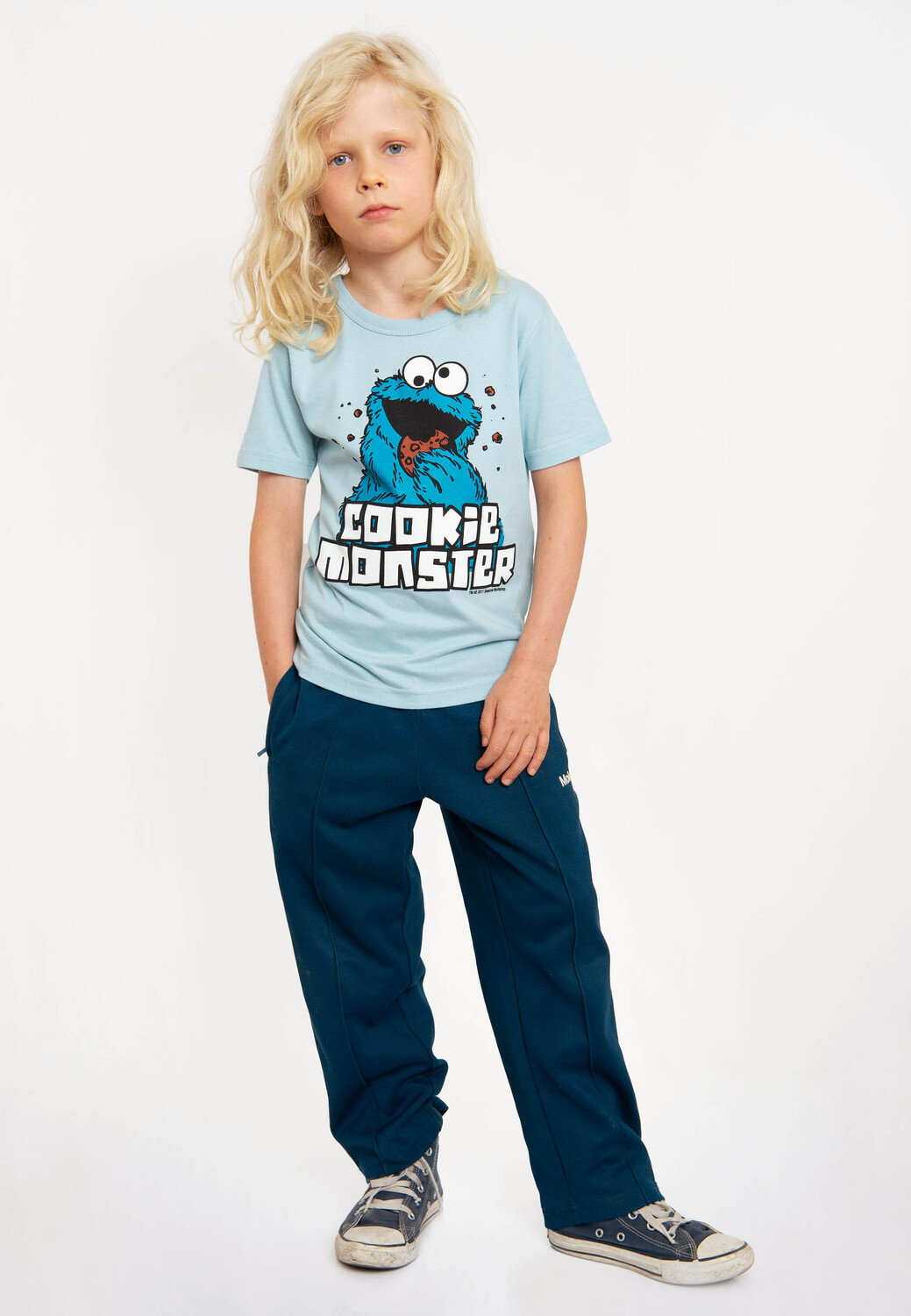 Футболка Logoshirt Sesamstraße Krümelmonster, светло синий — фото 3