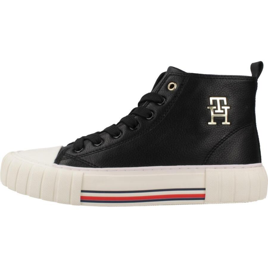 Ботинки Tommy Hilfiger, модель High Top, кроссовки на шнуровке, цвет черный — фото 2