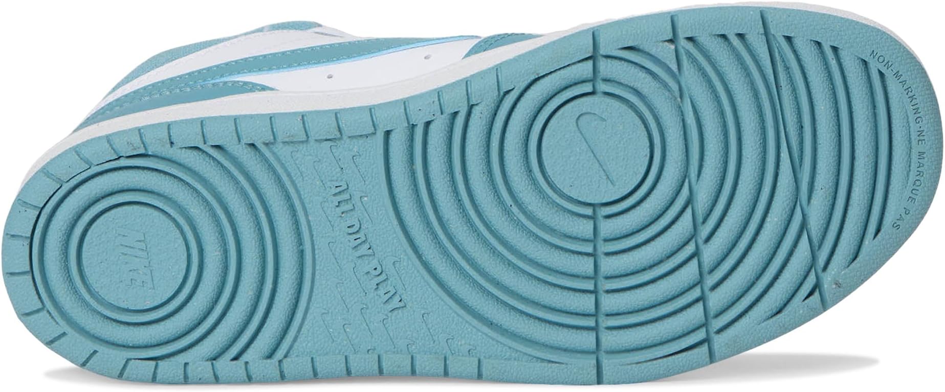 Кроссовки Nike Kids Court Borough Mid 2, цвет White/Denim Turquoise — фото 3