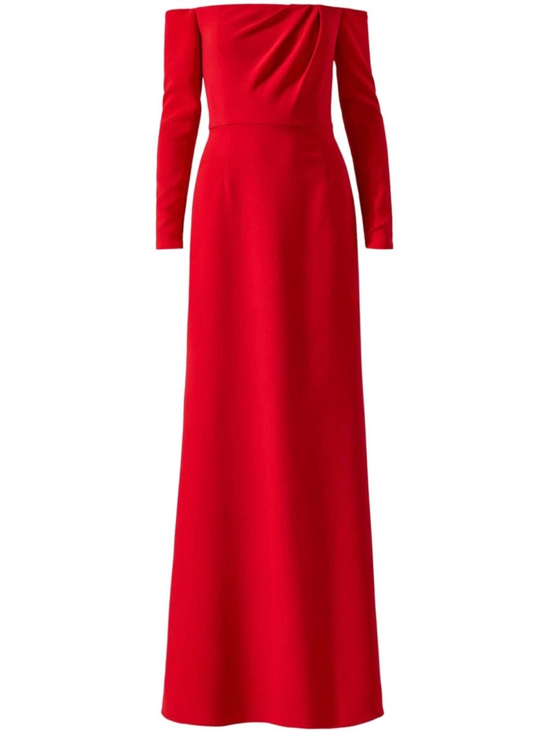 

Драпированное платье с открытыми плечами Carolina Herrera, красный