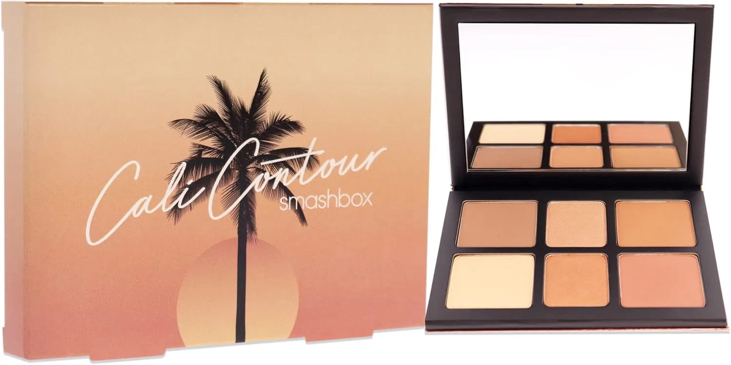 Палетка для контуринга Smashbox Cali Contour с хайлайтером, бронзером и румянами — фото 3