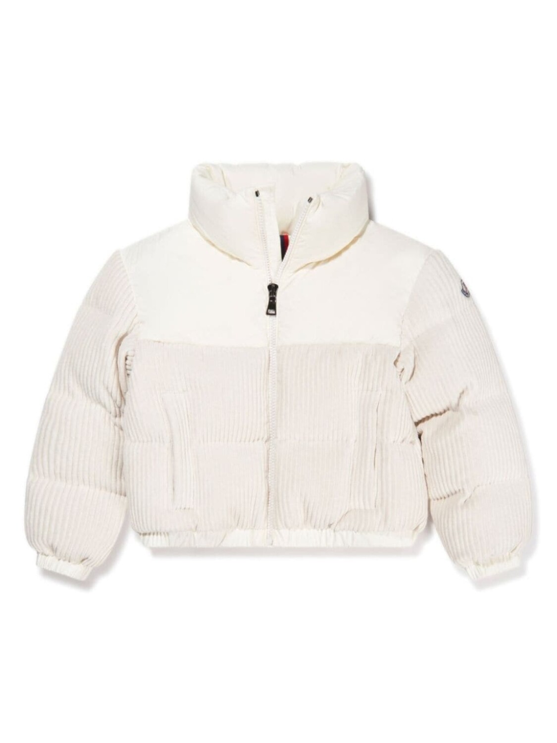 

Пуховик с логотипом Moncler Enfant, белый