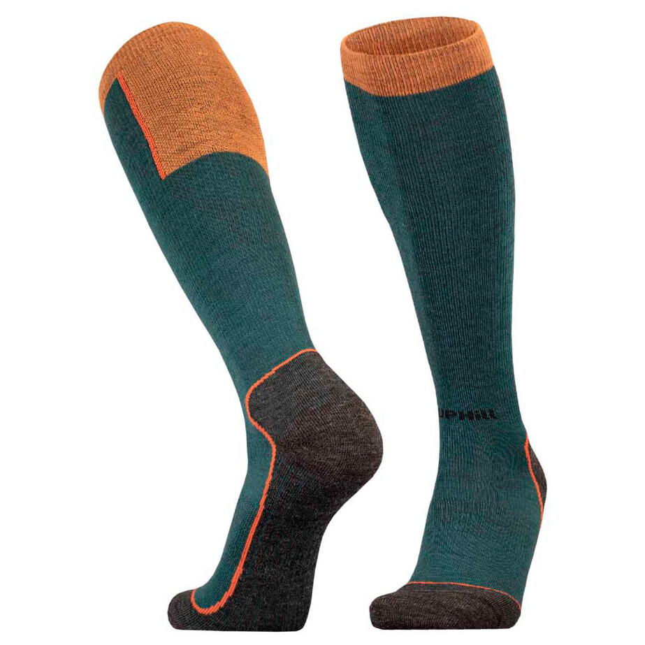 

Лыжные носки Uphillsport Ouna Alpine Ski 4-Layer Compression M5 with Merino, цвет Green/Orange