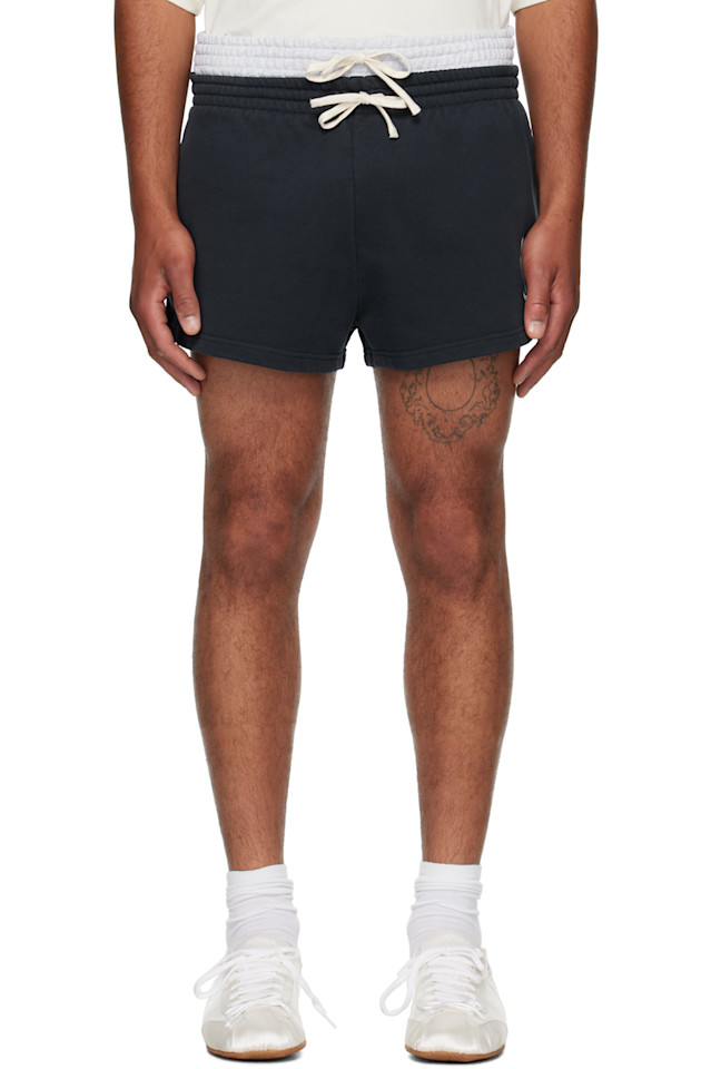 

эксклюзивные шорты Ssense цвета navy blue Abra, синий