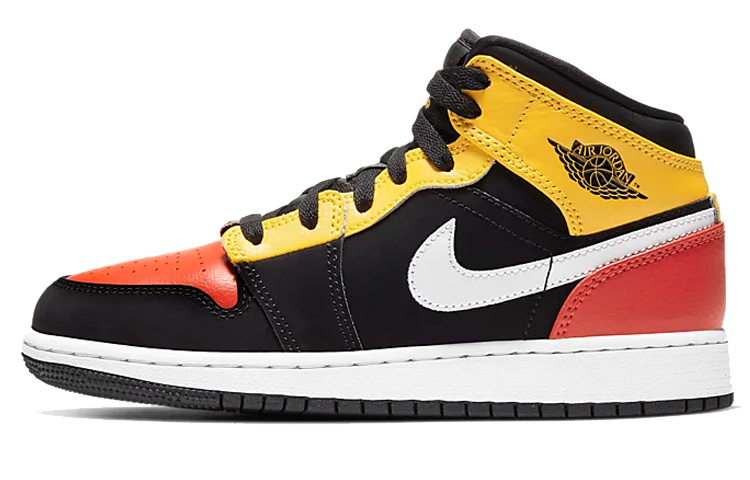 

Кроссовки Jordan 1 Mid Black Amarillo Team Orange GS