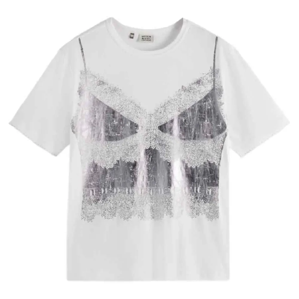 

Футболка Scotch & Soda Foil Loose Fit, белый