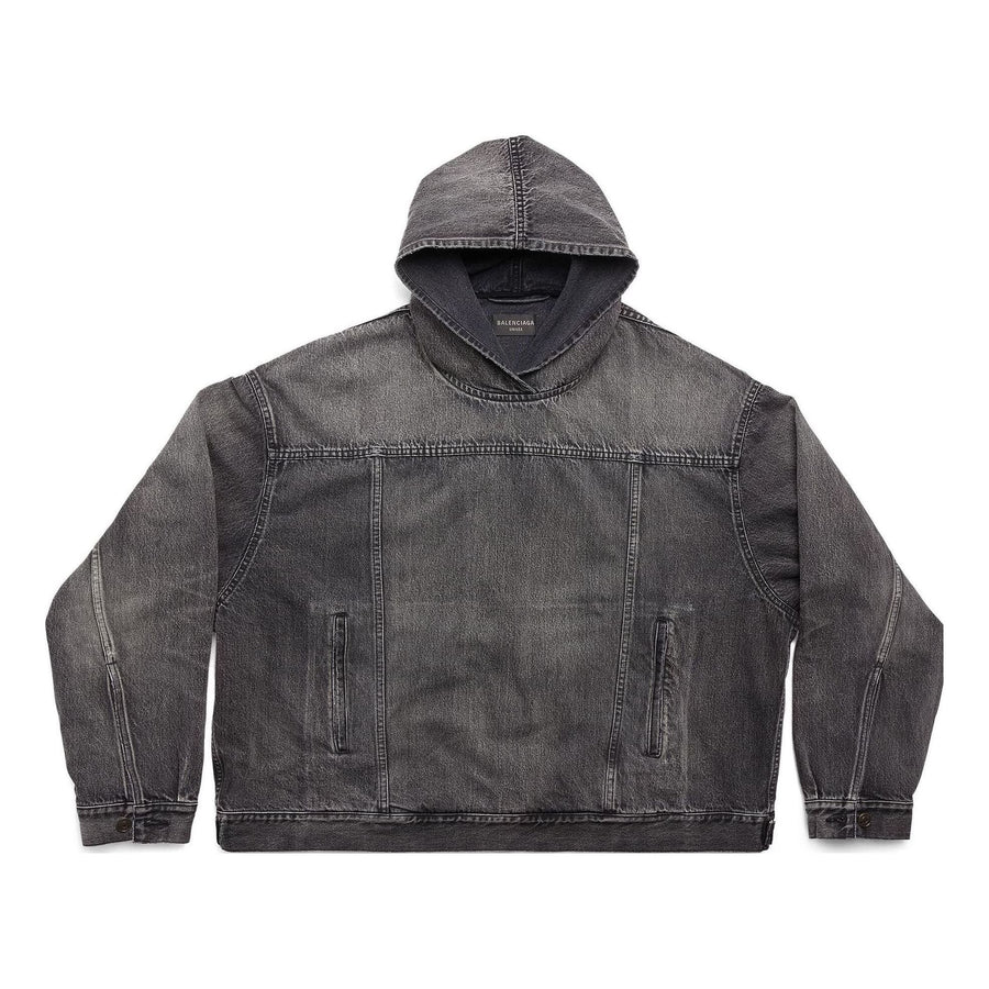 

Куртка Balenciaga Pull-Over Jacket 'Black Japanese Denim', черный