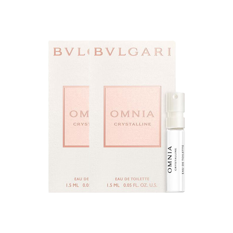 BVLGARI Набор пробников духов Crystal Collection White Crystal, два флакона, туалетная вода, цветочно-фруктовый аромат, 1,5 мл*2 — фото 2