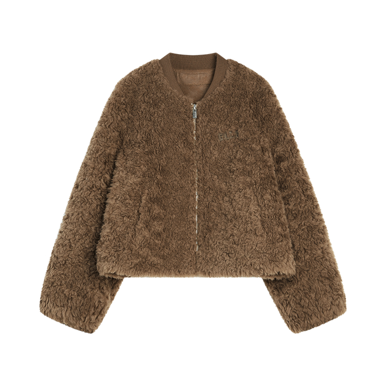 

ELLE Вельветовая куртка Women's Coffee с бейсбольным воротником утепленная