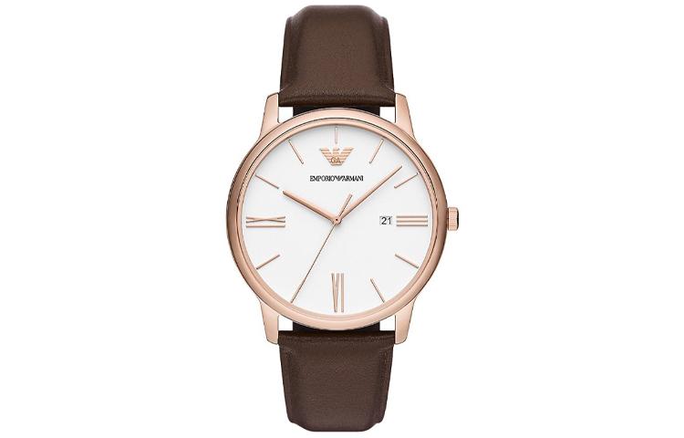 

EMPORIO ARMANI Часы Three-Hand Two-Tone Stainless Steel Watch, White Dial