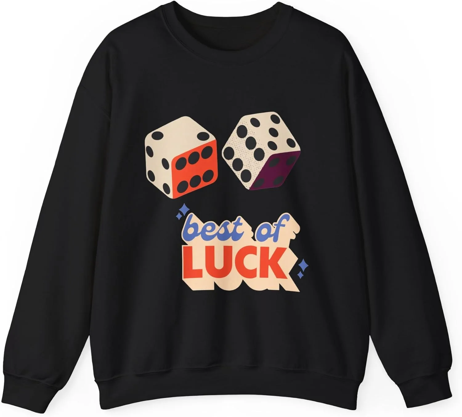 

Свитшот unisex с принтом "best of luck" и игральными костями Brothers & Sisters Art Works