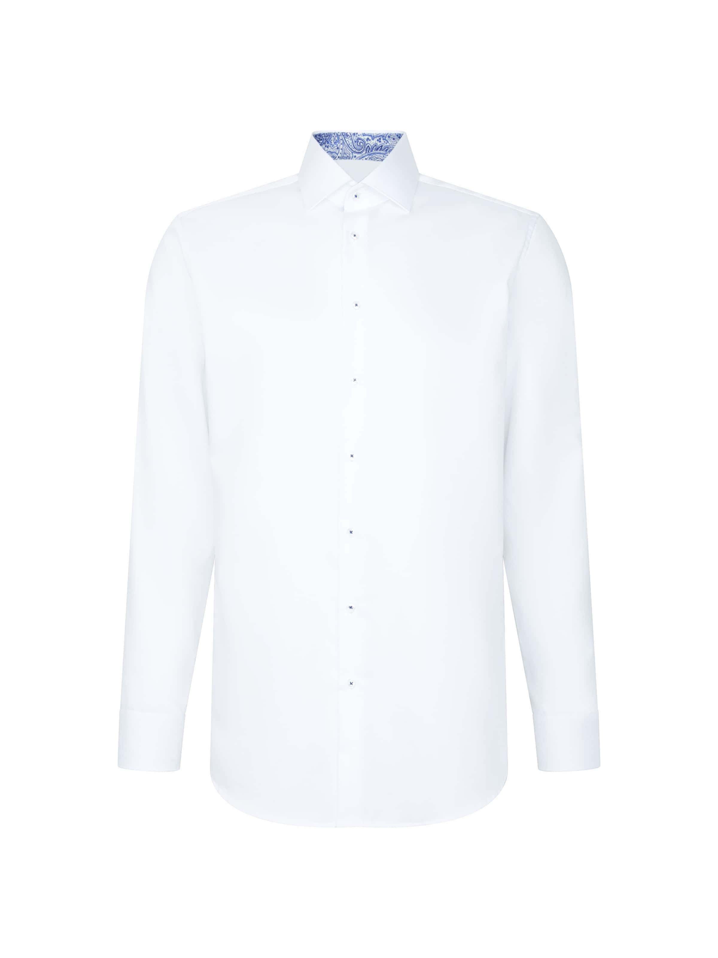 

SEIDENSTICKER Белая деловая рубашка 'Schwarze Rose' Slim fit