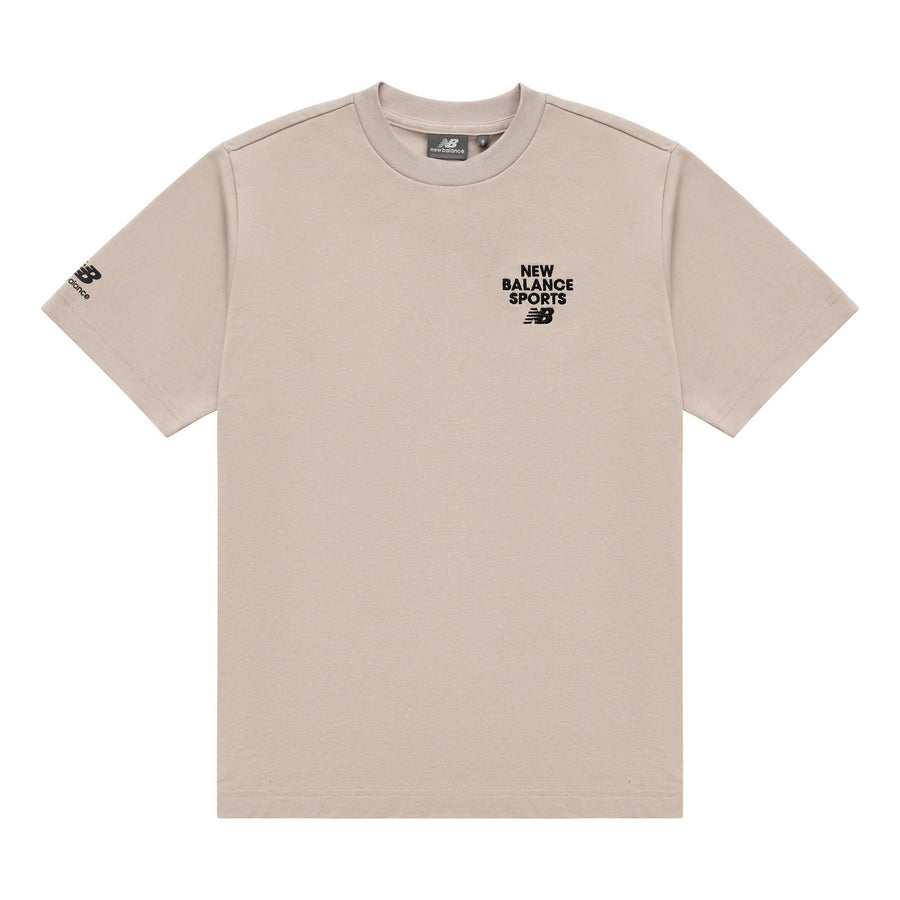 

Футболка New Balance Logo Print Tee 'Beige Black', бежевый